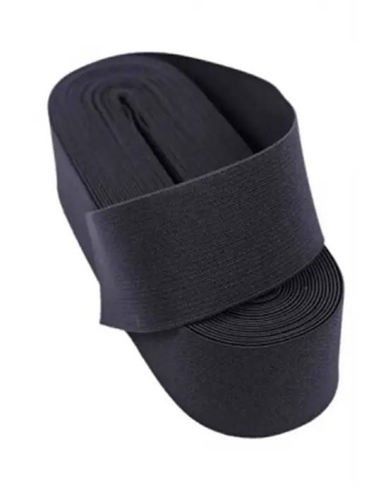 Siyah  - 3cm Paça Lastik Geniş 10mt.