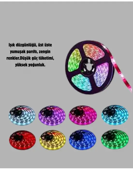 Smart Şerit Led Işık – Uzaktan Kumandalı, Usb Girişli, Müzik Modlu