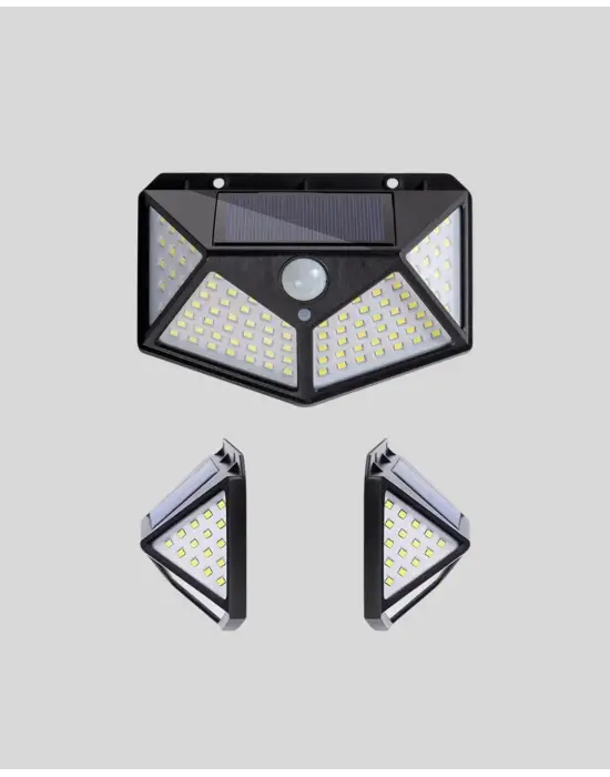 Solar Bahçe Lambası 100 Led Hareket Sensörlü Güneş Enerjili Aydınlatma