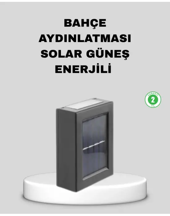 Solar Dış Mekan Aplik Su Geçirmez Dayanıklı Led Aydınlatmalı