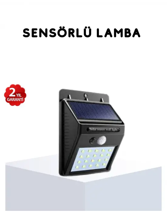 Solar Güneş Enerjili Hareket Sensörlü 4 Taraflı Bahçe Lambası – Ip65 Su Geçirmez, 100 Led