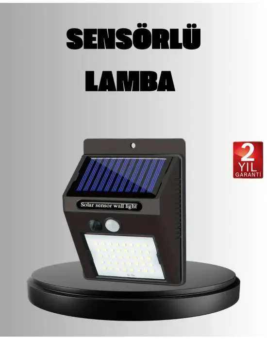 Solar Led Bahçe Aydınlatma – Hareket Sensörlü, Güneş Paneliyle Şarj Olan, Ip65 Dayanıklı