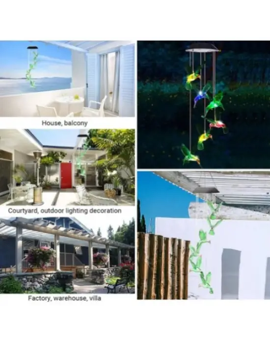 Solar Led Işıklı Kuşlu Bahçe Dekoru