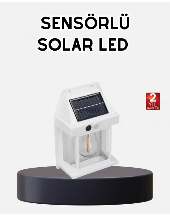 Solar Sensörlü Dış Mekan Lamba 3 Işık Modlu Ve Ip65 Dayanıklı