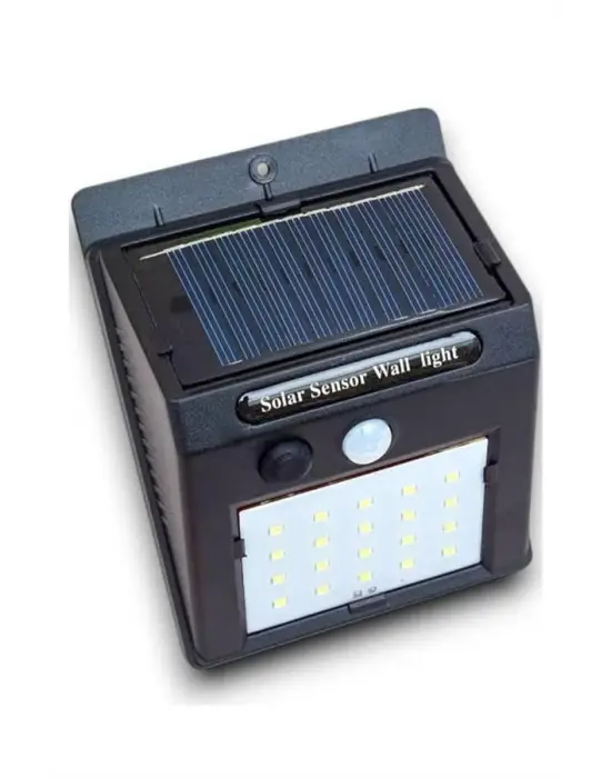 Solar Sensörlü Duvar Lambası Bahçe Lamba 20 Led Işık