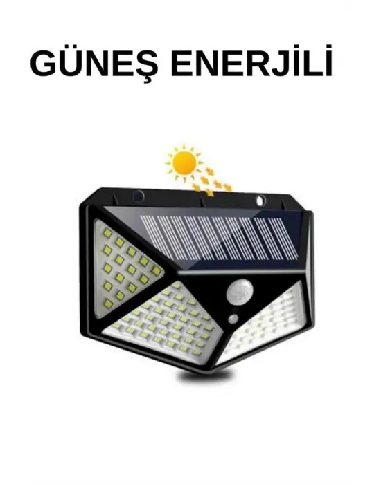 Solar Sensörlü Duvar Lambası Bahçe Lambaso Parlak Beyaz Işık Suya Dayanıklı