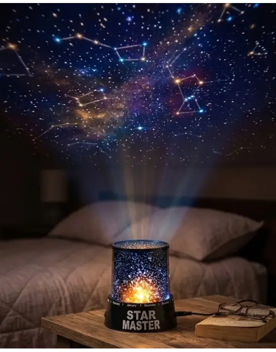 Star Projektör Gece Lambası Tavana Yıldız Yansıtan Led Işık