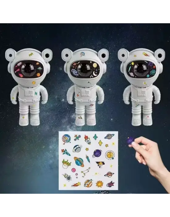 Stickerlı ,Kumandalı ASTRONOT Model Gece Lambası