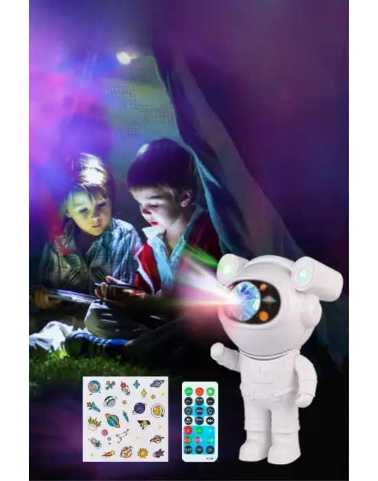 Stickerlı ,Kumandalı ASTRONOT Model Gece Lambası