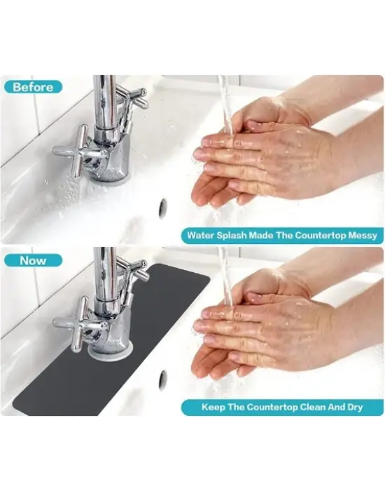 Su Emici Sihirli Lavabo Kenar Matı 38x13cm