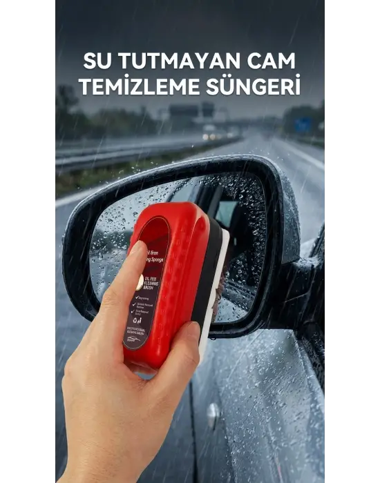 Su Tutmayan Araç Cam Temizlik Süngeri Pratik Kullanım