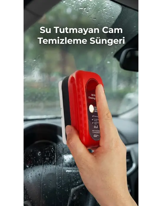 Su Tutmayan Araç Camı Temizleme Süngeri - İz Bırakmaz Temizlik