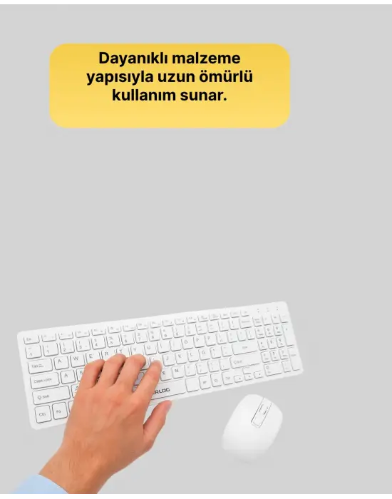 Tam Boy Kablosuz Klavye Mouse Seti - Gelişmiş Bağlantı Ve Sessiz Performans