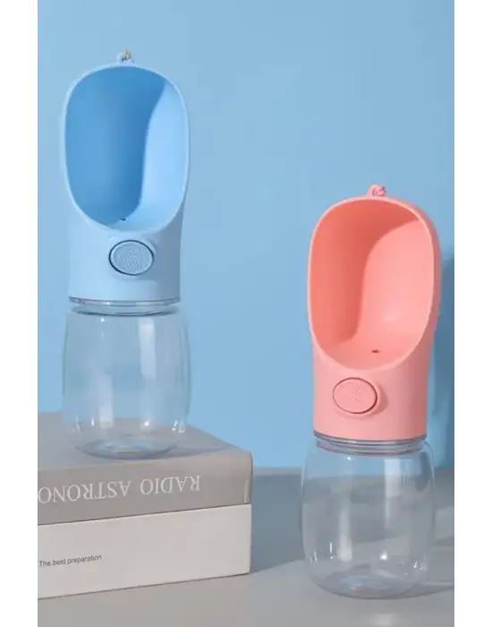 Taşınabilir Butonlu 350 ml Evcil Hayvan Suluğu