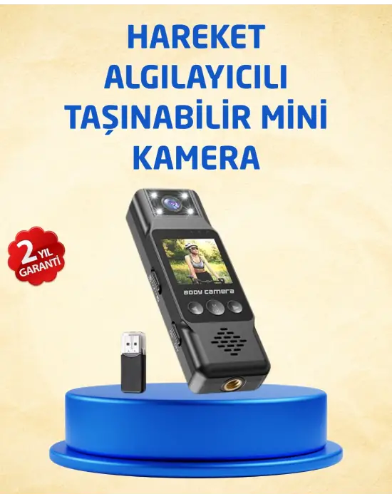 Taşınabilir Full Hd Mini Kamera Tft Ekranlı