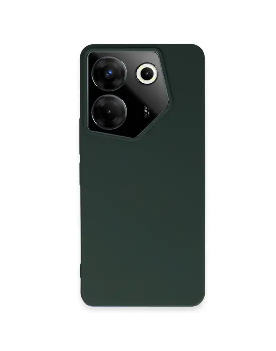 Tecno Camon 20 Pro 5g Kılıf First Silikon - Koyu Yeşil