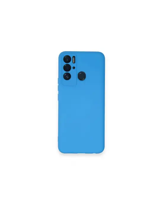 Tecno Pova Neo Kılıf Nano İçi Kadife Silikon - Mavi