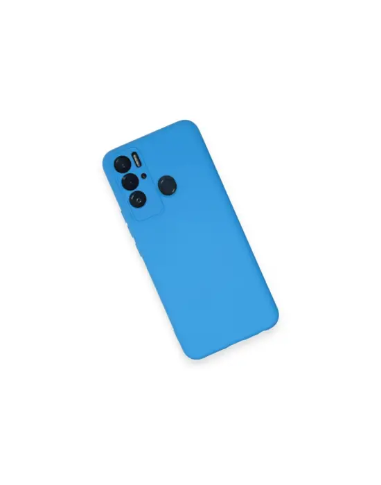 Tecno Pova Neo Kılıf Nano İçi Kadife Silikon - Mavi