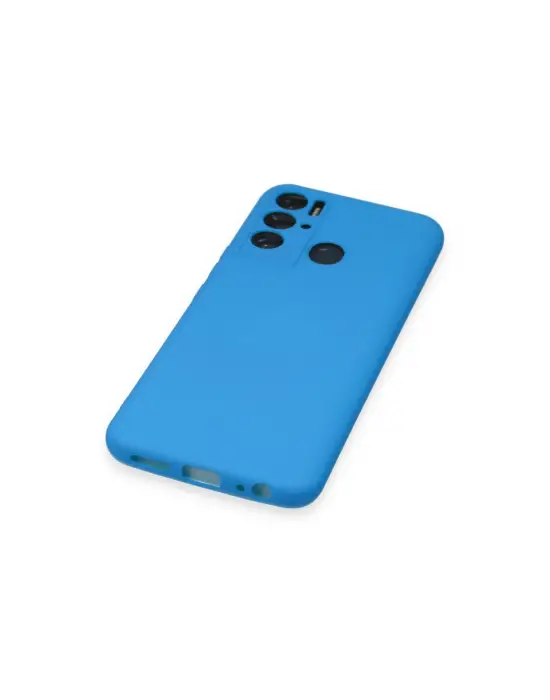 Tecno Pova Neo Kılıf Nano İçi Kadife Silikon - Mavi