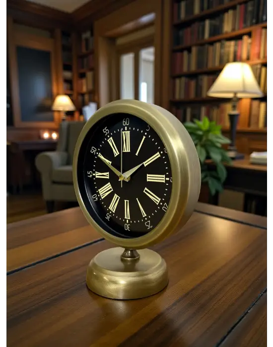 Time Art 25 x 20 Eskitme Metal Masa Saati