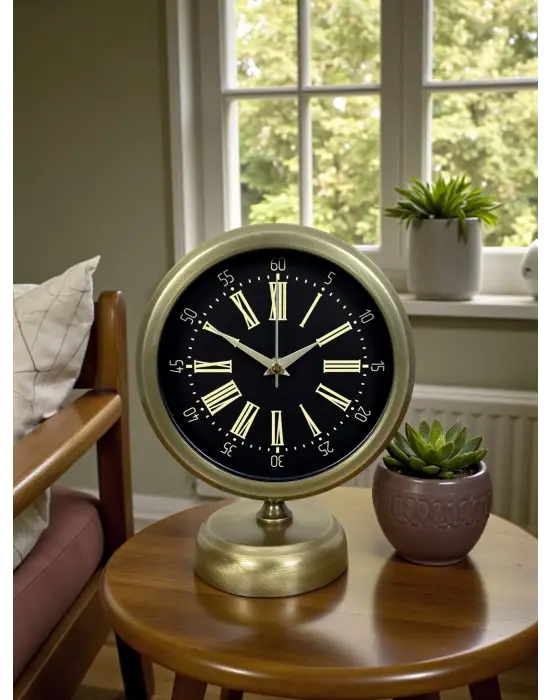 Time Art 25 x 20 Eskitme Metal Masa Saati
