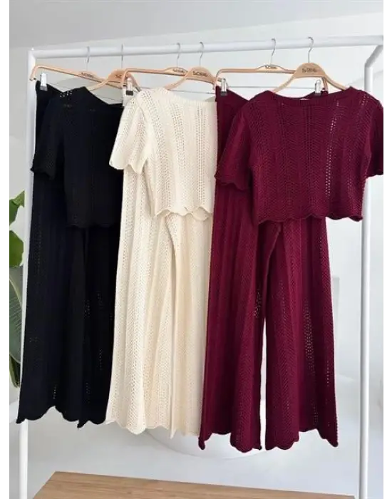 Triko Bluz Pantolon İkili Takım 10084-025