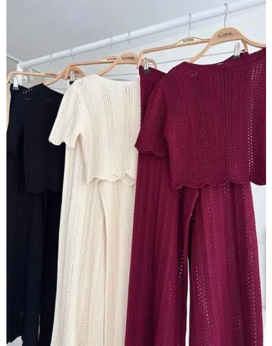 Triko Bluz Pantolon İkili Takım 10084-025