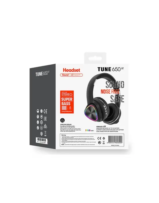 Tune 650 Bt Rgb Kablosuz Kafaüstü Kulaklık - Siyah