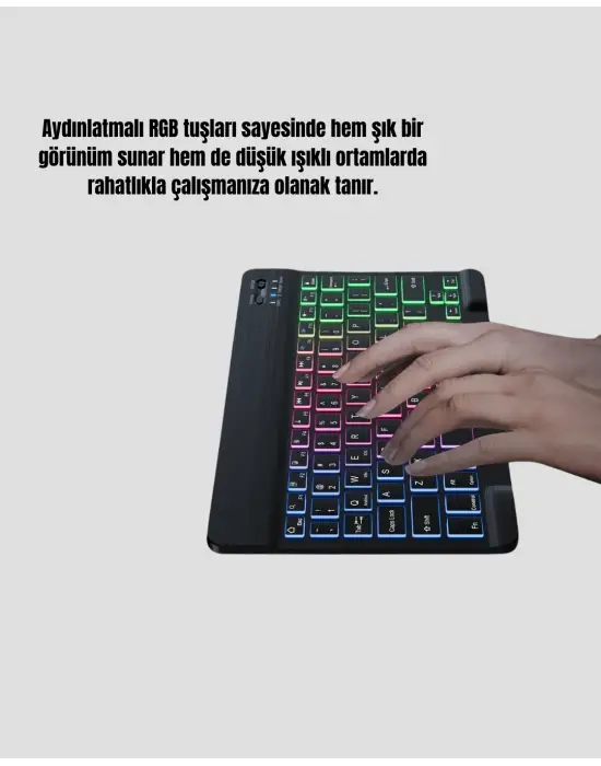 Türkçe Q Klavye Rgb Işıklı Ergonomik Tasarımlı