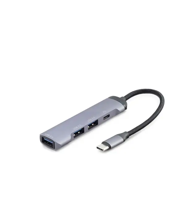 Type-C Hub 3*Usb2.0 + Usb3.0 Gri HDX7040