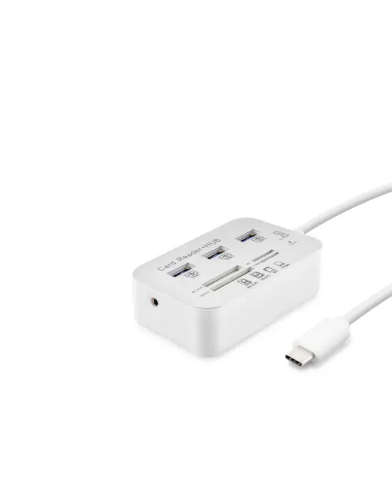 Type-C Hub Combo 3*Usb3.0 + Ms + Sd + M2 + Tf 20Cm Beyaz HDX7029