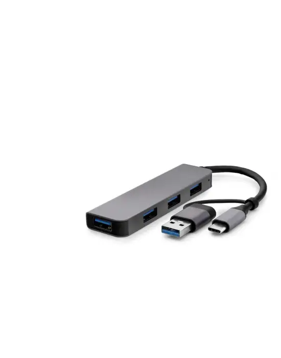 Type-C + Usb3.0 Hub 4*Usb3.0 Gri HDX7825