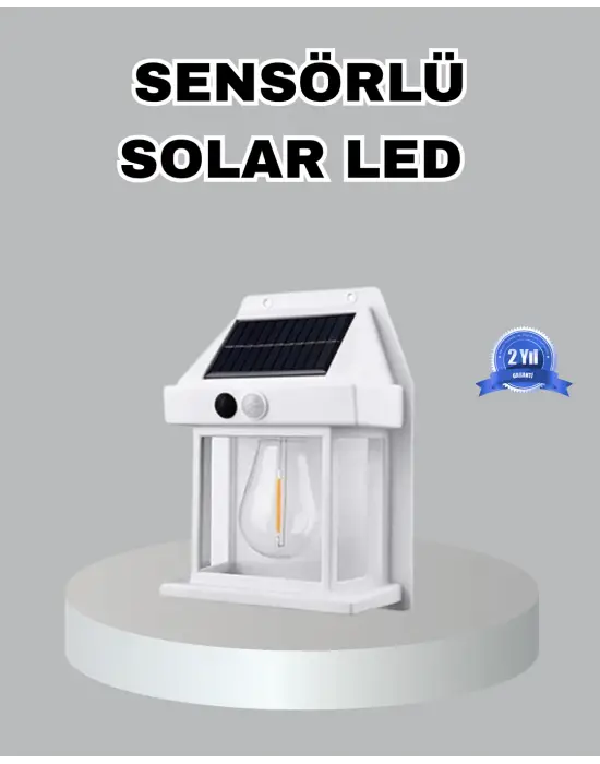 Üç Modlu Güneş Enerjili Duvar Lambası 1800mah Bataryalı Ve Hareket Sensörlü