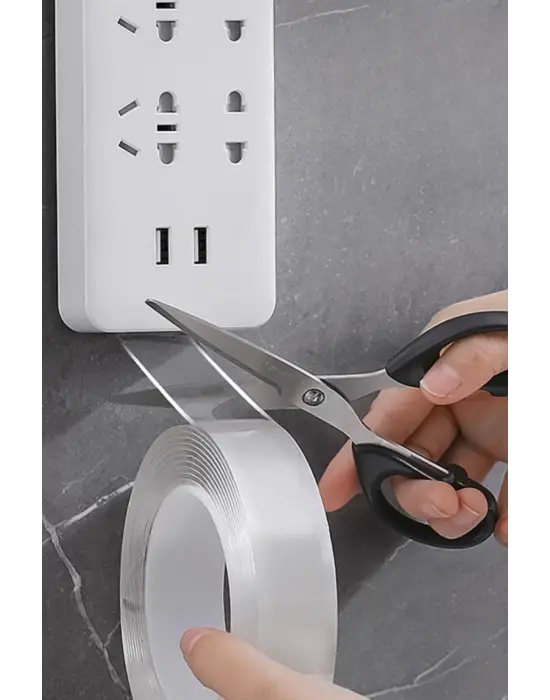 Ultra Güçlü Çift Taraflı 2 mt x 3 cm Çift Taraflı Nano Bant