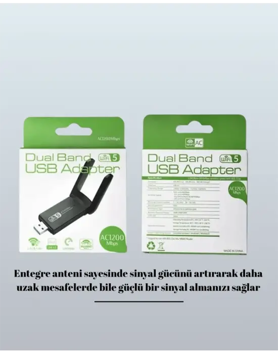 Usb 3.0 Wireless Adaptör – 2.4ghz & 5ghz Destekli