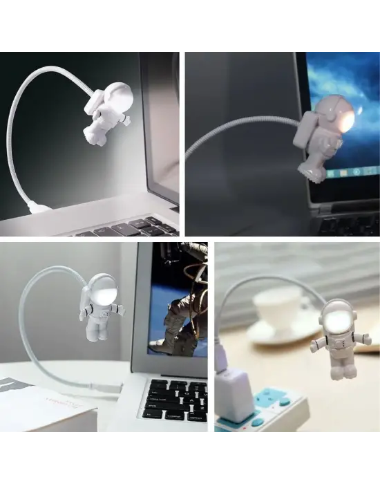 USB Astronot Gece Lambası, Masa Lambası, Kitap Okuma Lambası Işığı