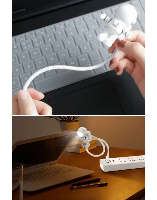 USB Astronot Gece Lambası, Masa Lambası, Kitap Okuma Lambası Işığı