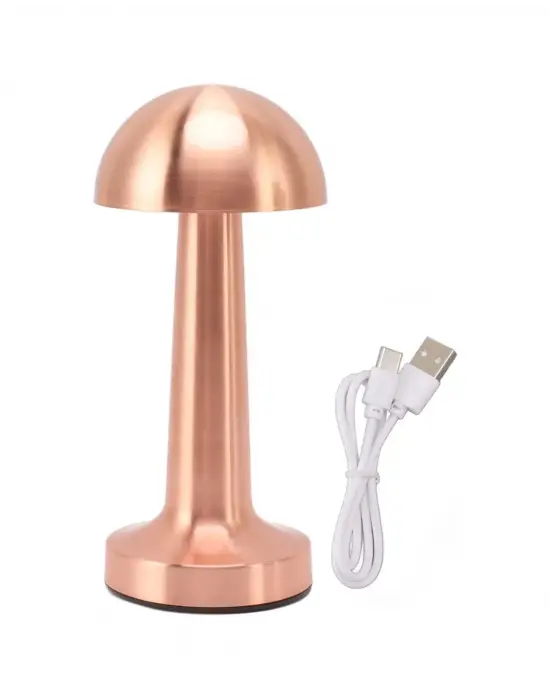 Usb Çıkışlı Led Mantar Masa Lambası 3 Modlu Dokunmatik Aydınlatma