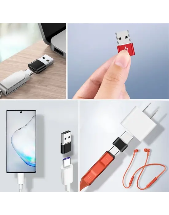 USBden TYPE-C ye Dönüştürücü Adaptör Veri Aktarımı Sağlayıcı Şarj Data Çevirici