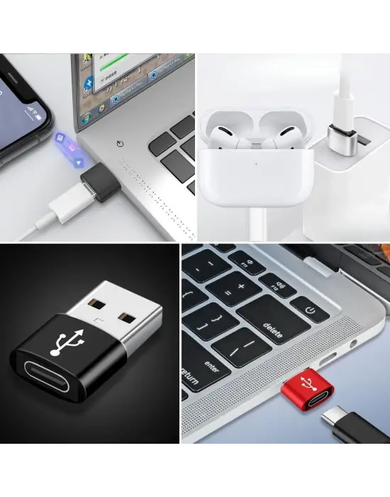 USBden TYPE-C ye Dönüştürücü Adaptör Veri Aktarımı Sağlayıcı Şarj Data Çevirici