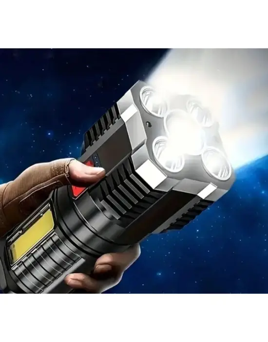 USB Şarjlı 4 Modlu El Feneri