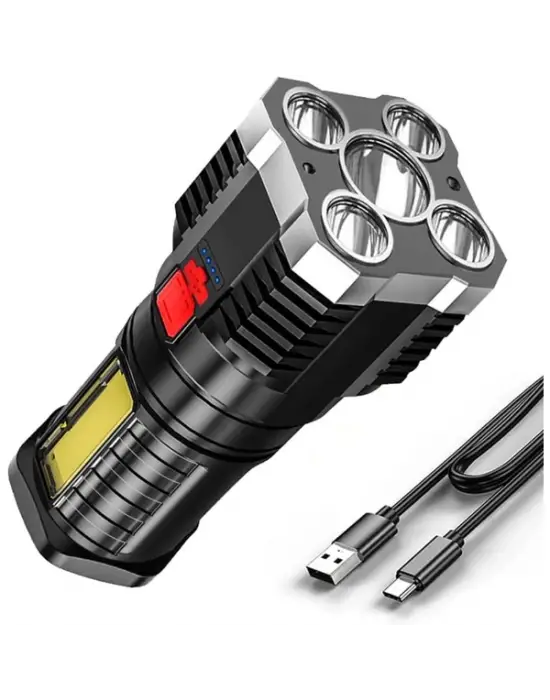 USB Şarjlı 4 Modlu El Feneri