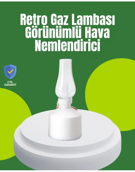 Usb Şarjlı Retro Gaz Lambası Hava Nemlendirici Led Atmosfer Işıklı