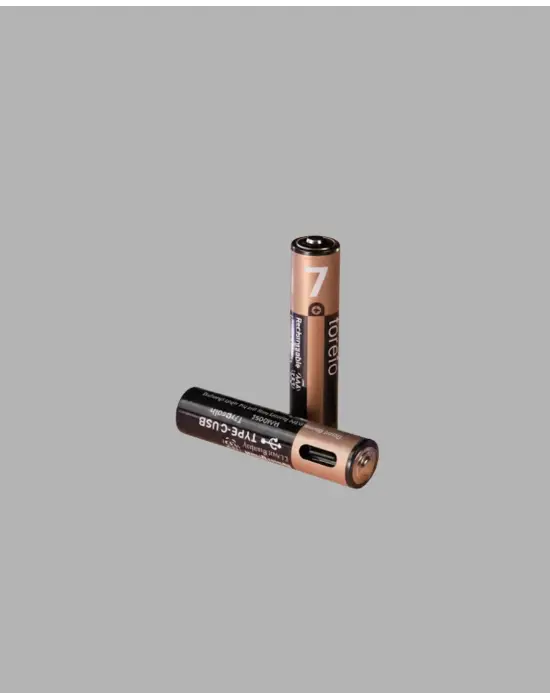 Usb Type-c Şarjlı Aaa Lityum Pil 1000+ Şarj Döngüsü İle Uzun Ömür