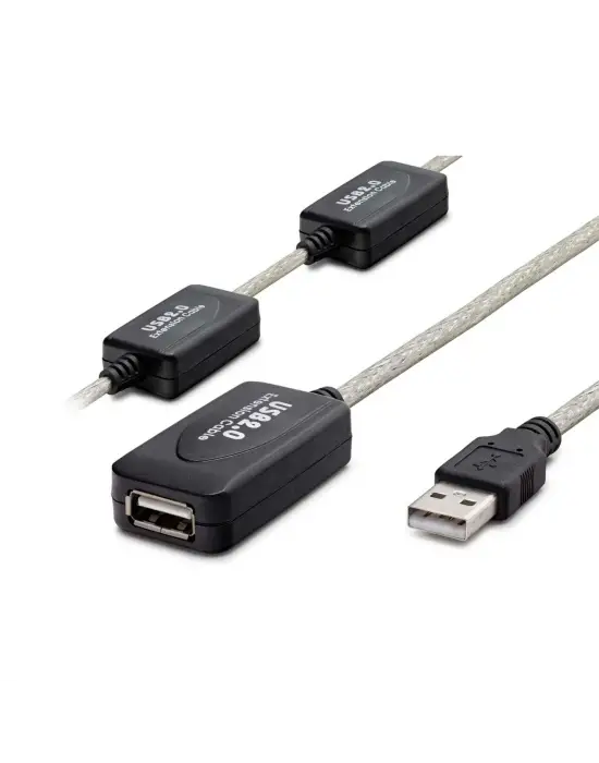 USB Uzatma Kablosu 15 m - Silver Siyah HDX7537