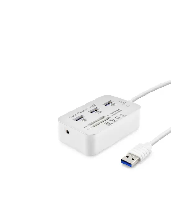Usb3.0 Hub Combo 3*Usb3.0 + Ms + Sd + M2 + Tf 20Cm Beyaz HDX7028