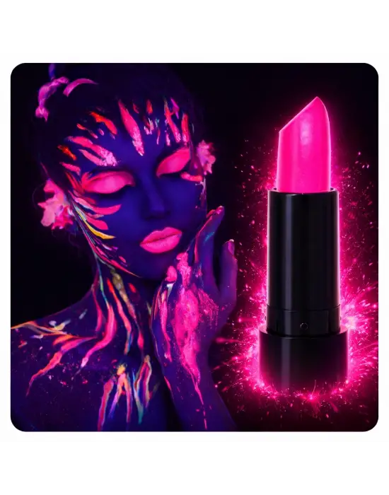 UV Neon Pembe Ruj – Karanlıkta Parlayan Makyaj Boyası