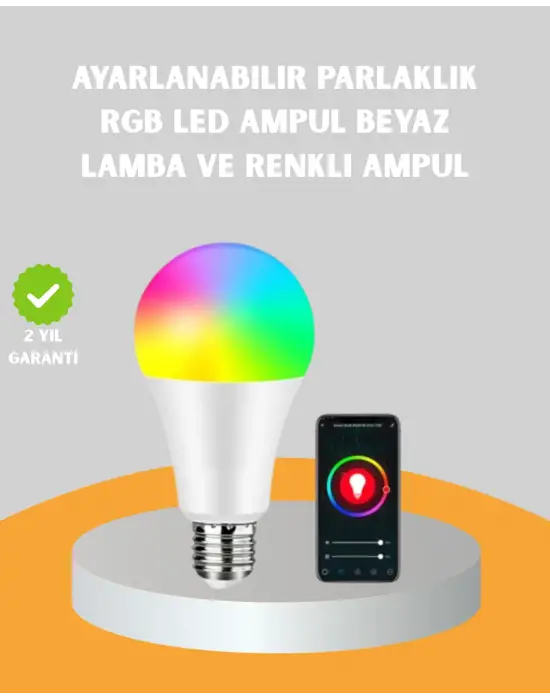 Uzaktan Kumandalı Akıllı Led Ampul, Enerji Tasarruflu