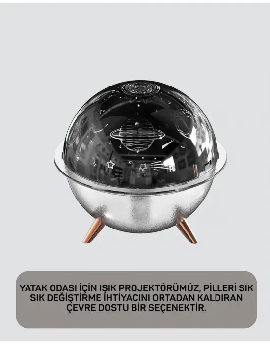 Uzay Temalı Projeksiyonlu Nemlendirici Usb Güçlü Gece Lambası
