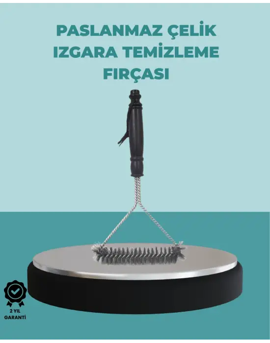 Uzun Saplı Paslanmaz Çelik Izgara Temizlik Fırçası